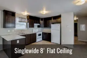 Mobile Singlewide with 8' Flat Ceiling