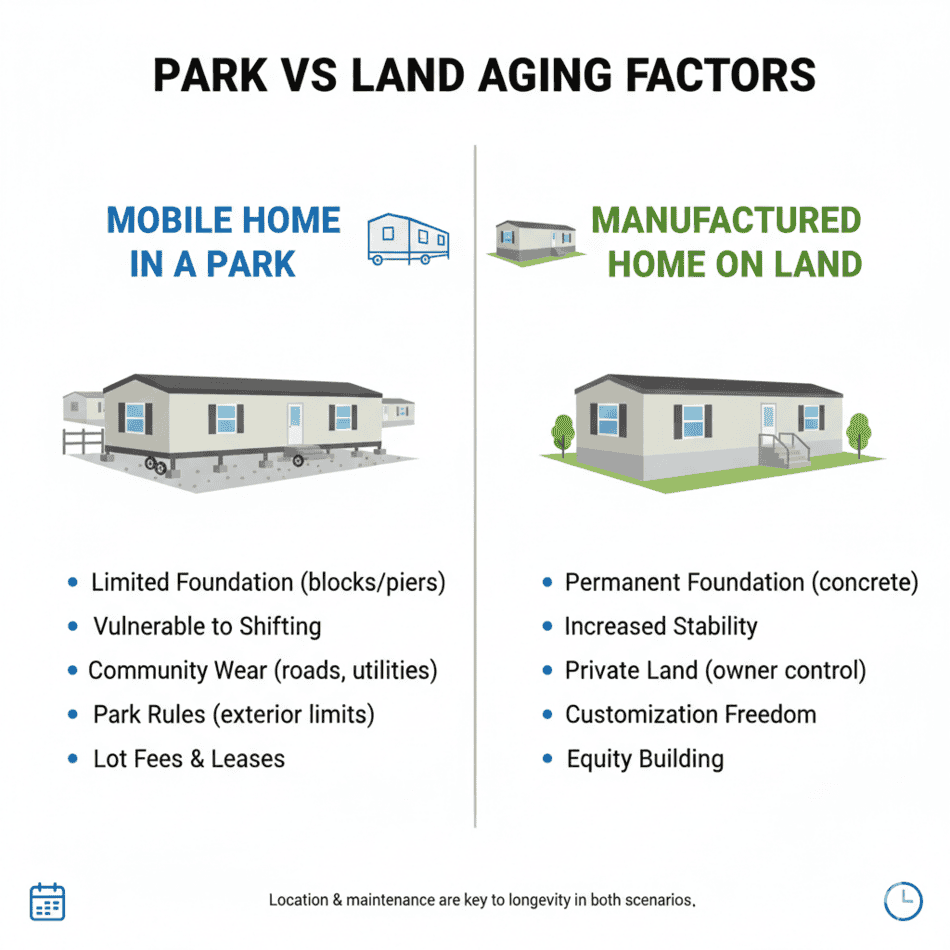 “Park vs Land Aging Factors”