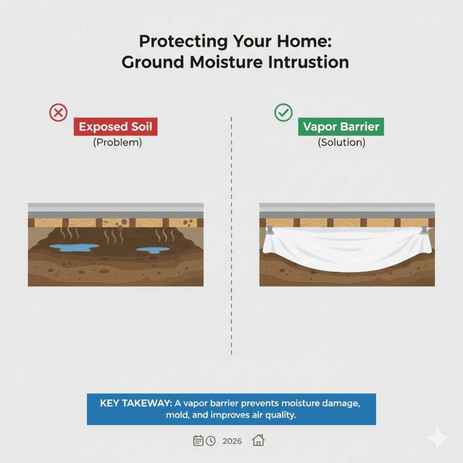 Ground moisture intrusion