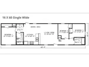 Example of a Single-Wide Floor Plan