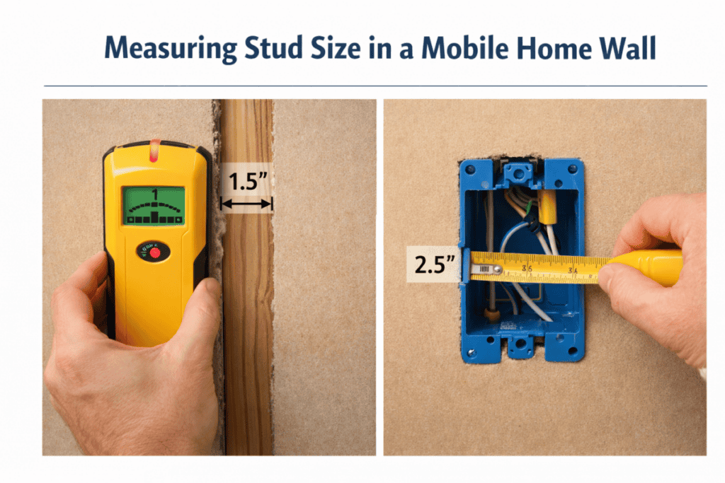 Measuring Studs in a Mobile Home Wall