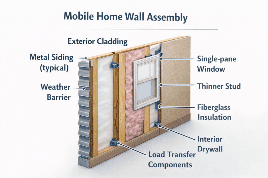 Mobile Home Wall Cross Section