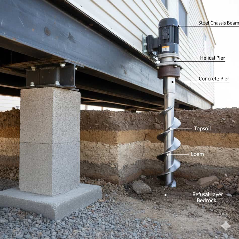 Helical Piers for Underpinning