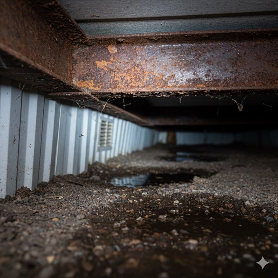 Rusted Steel Chassis Beam