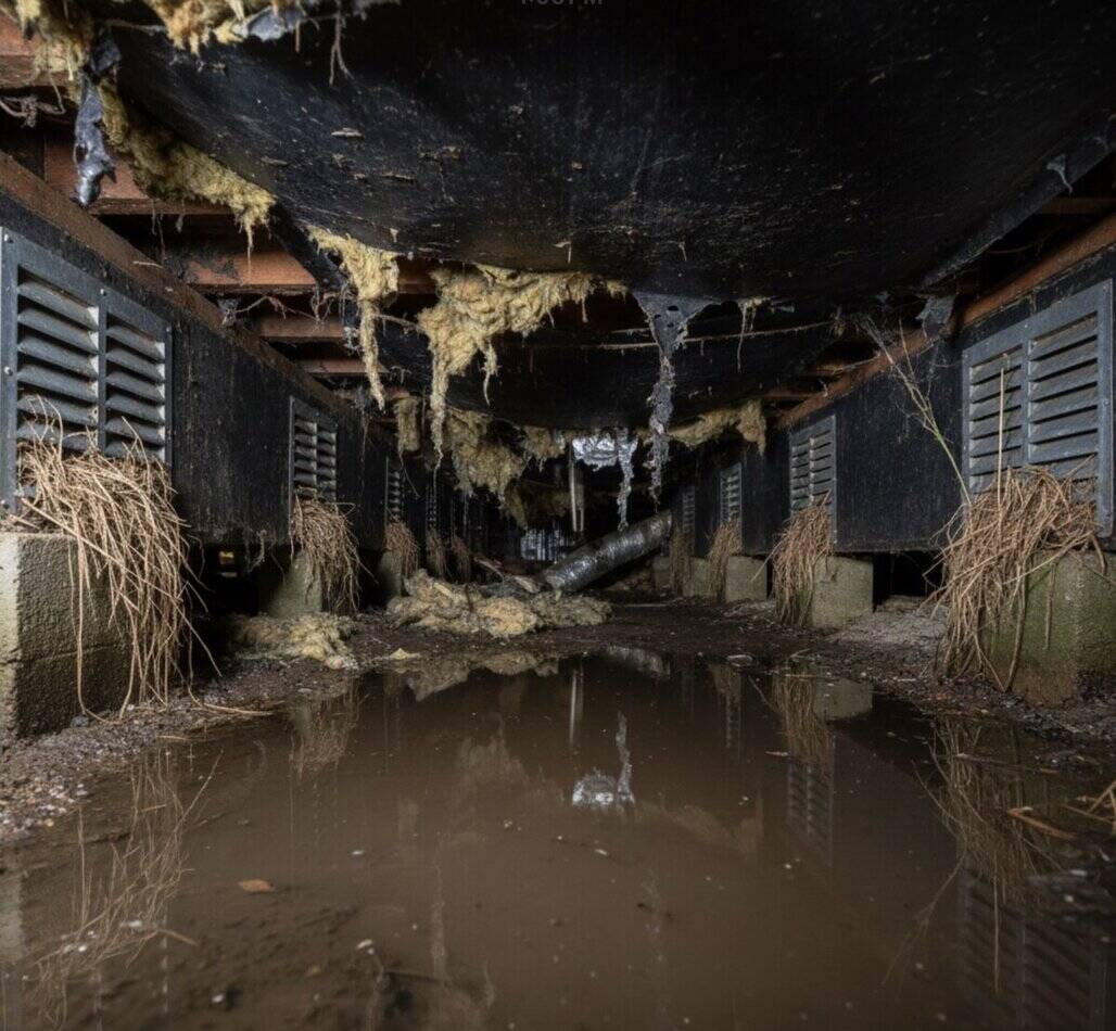 Failing Mobile Home Underbelly
