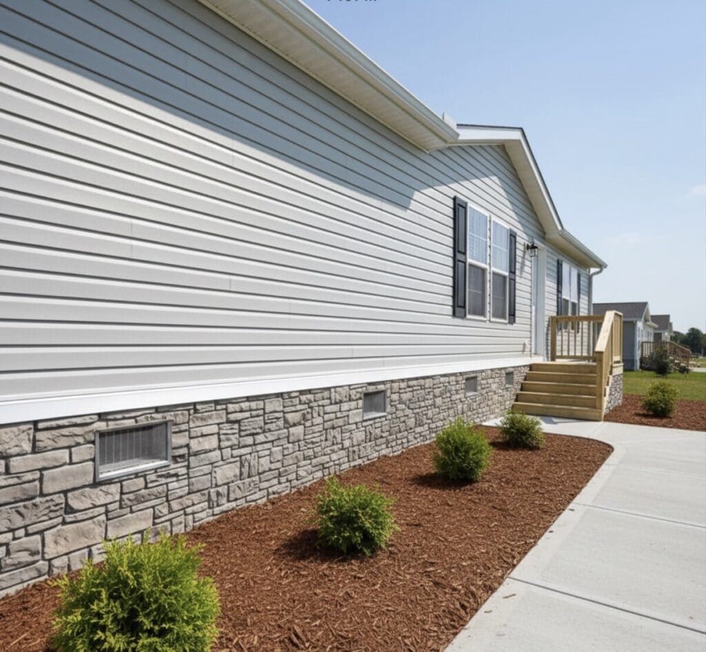 Mobile Home Skirting With Proper Venting