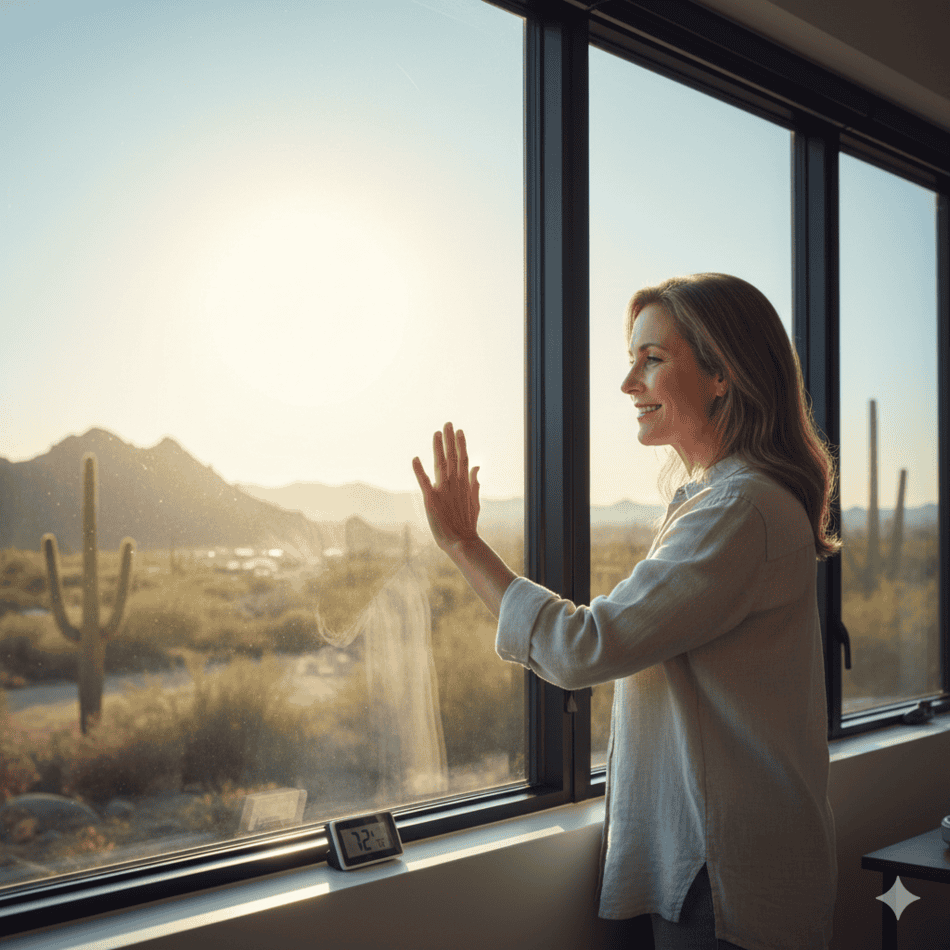 Energy-efficient windows keeping Phoenix home cool in summer.