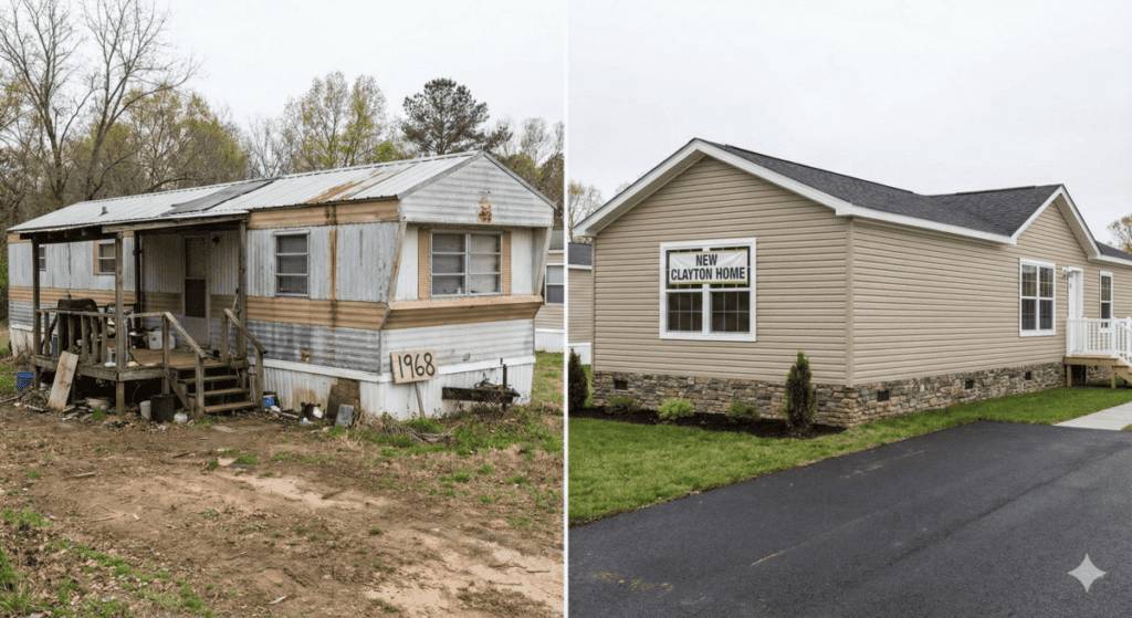 Old 1968 mobile home vs new manufactured home