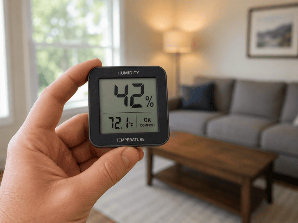 Digital Hygrometer Reading