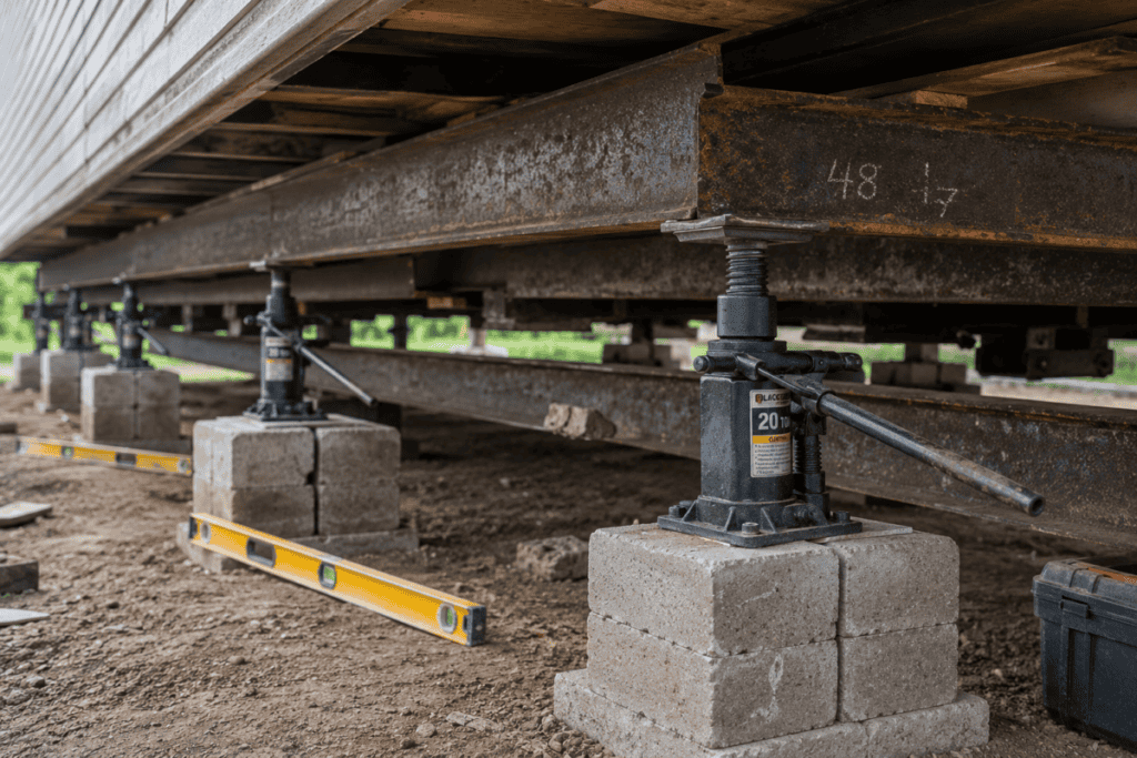 Foundation Pier Realignment Setup