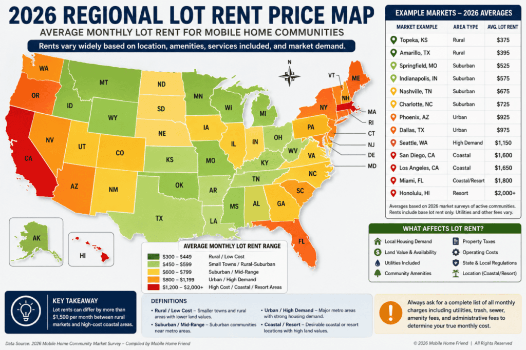 2026 Regional Lot Rent Price Map