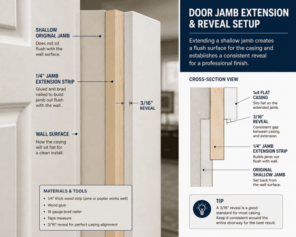 Door Jamb Extension & Reveal Setup