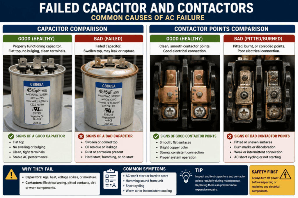 Failed Capacitor and Contactors