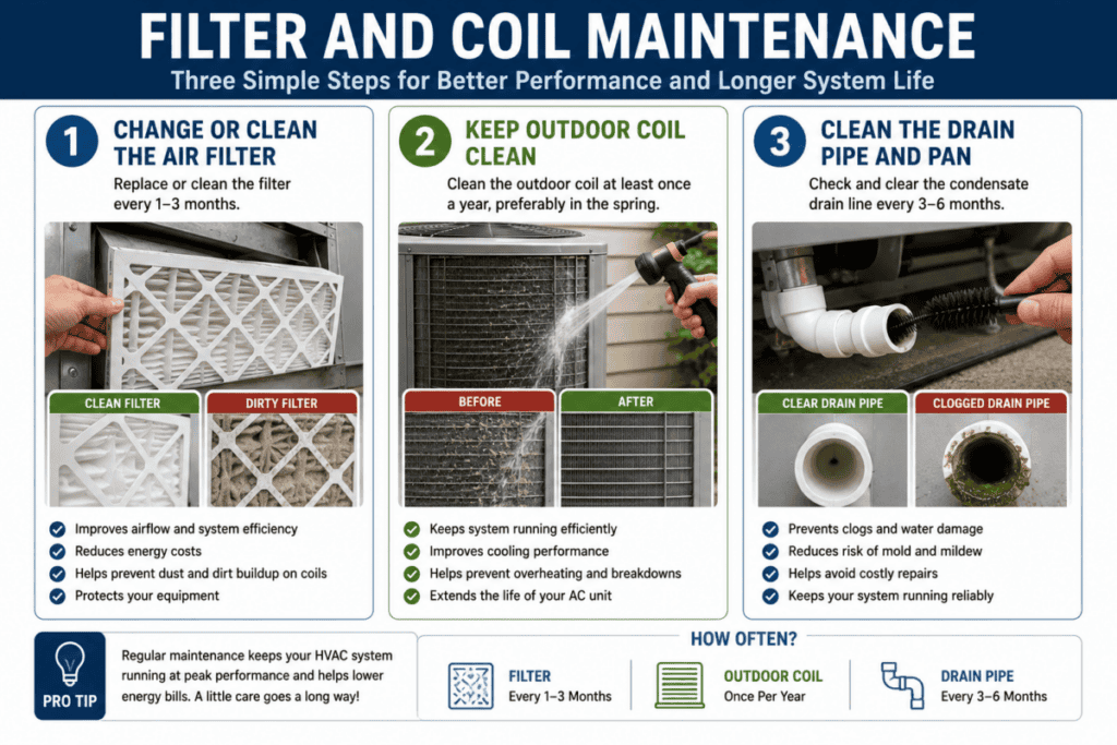 Filter and Coil Maintenance Graphic
