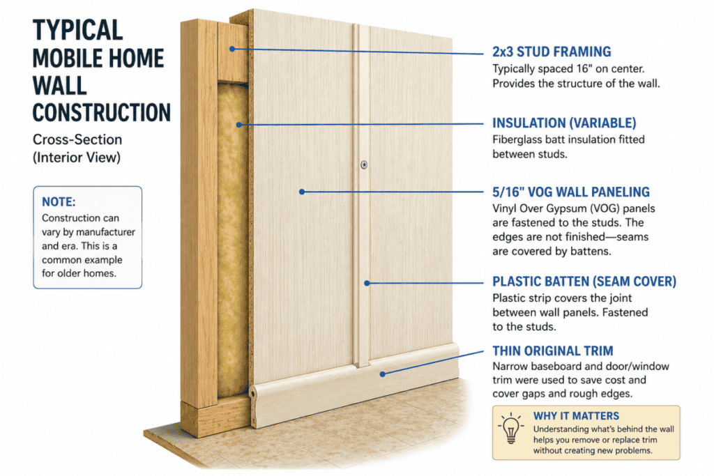 Mobile Home Wall Construction Cross-Section