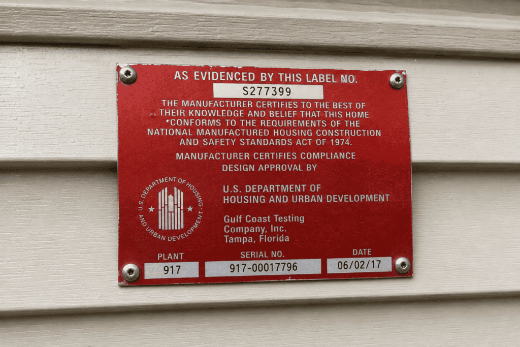 Red HUD Label on Siding