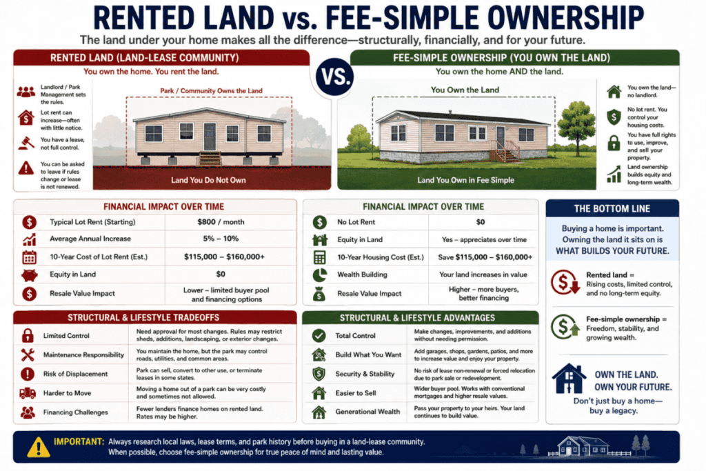 Rented Land vs. Fee-Simple Ownership
