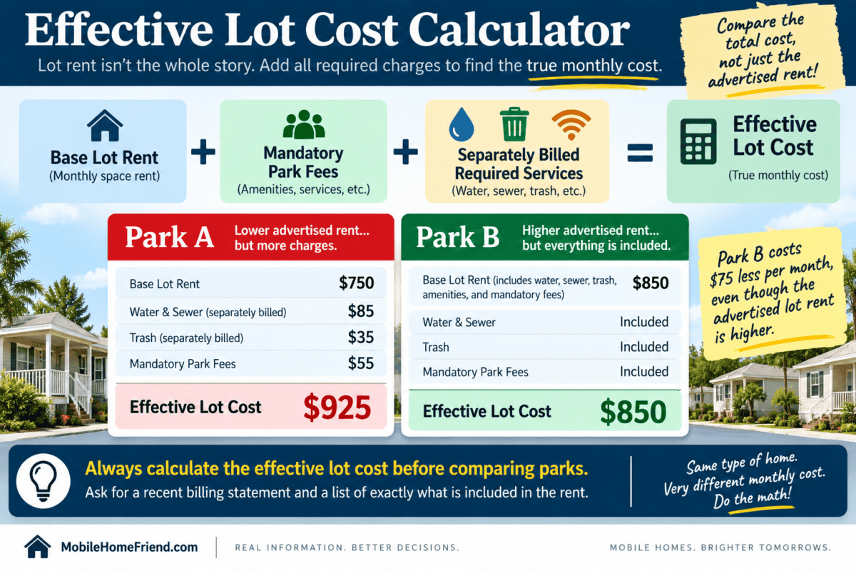 Effective Lot Cost Calculator