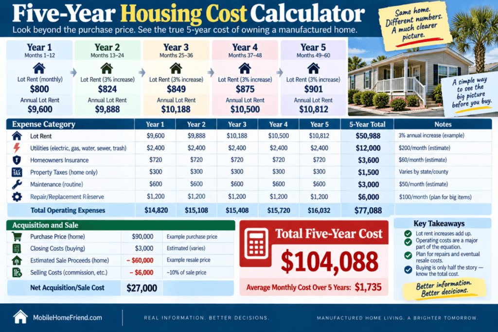 Five-Year Housing Cost Calculator
