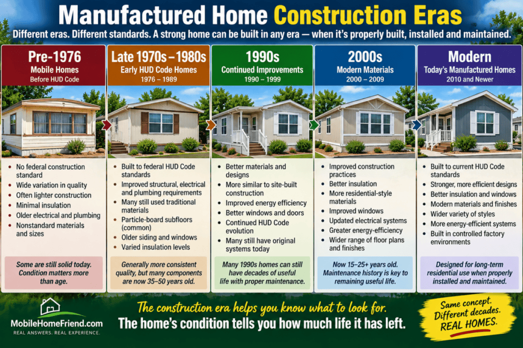 Manufactured Home Construction Eras