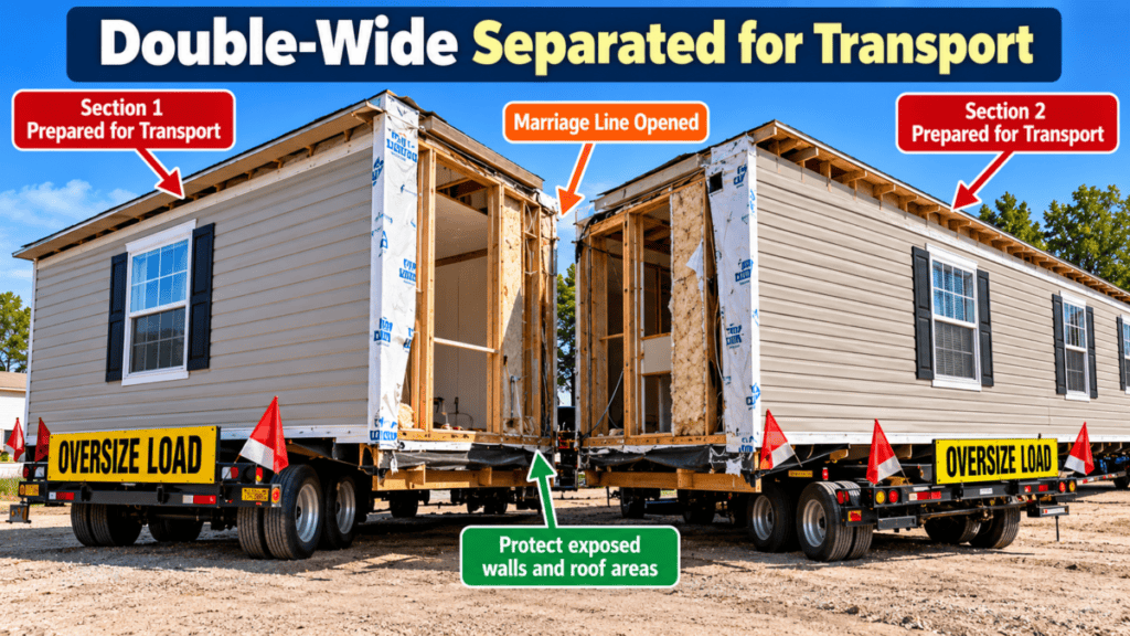 Double-Wide Separated for Transport