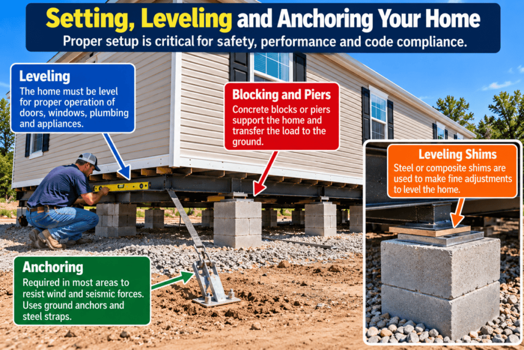 Manufactured Home Setup Infographic