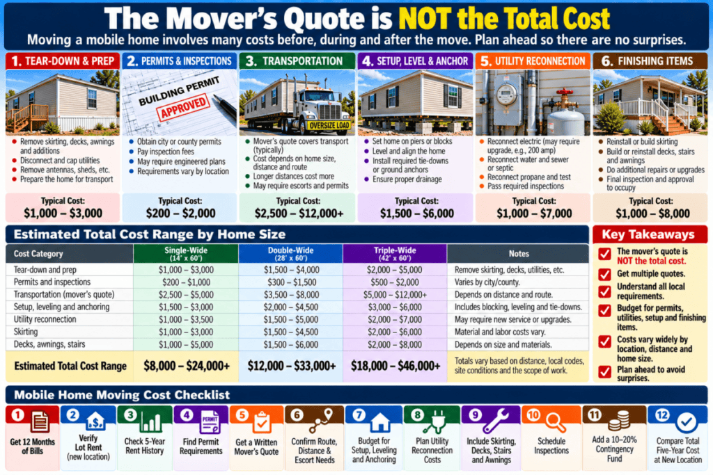 Mobile Home Moving Costs Infographic