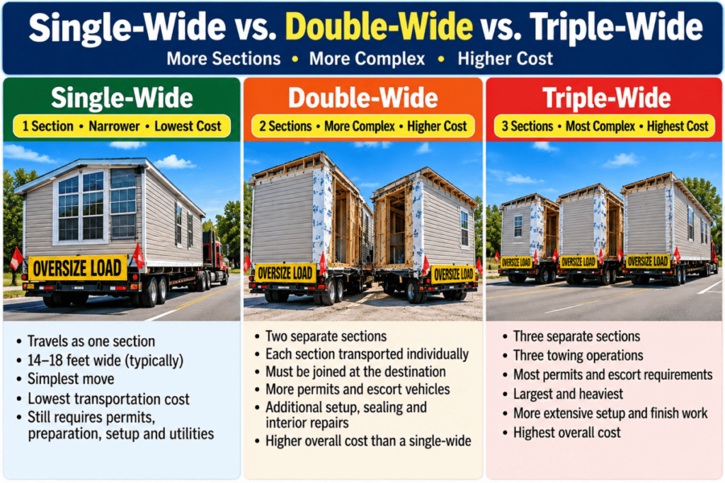 Mobile Home Transport Comparison Infographic